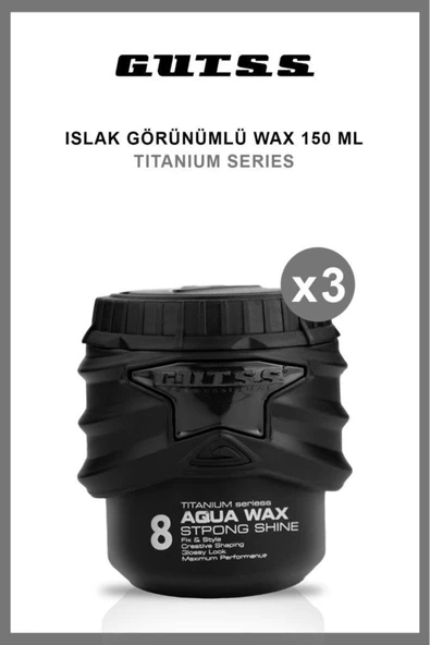 GUTSS,Şekillendirici Titanyum Aqua Wax NO:8 150ML X3 ürün görseli 1