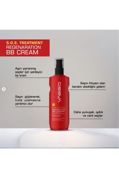 VASSO EVOLUTION,S.O.S VASSO SAÇ YENİLEYİCİ BB KREM 175ML - Resim 2