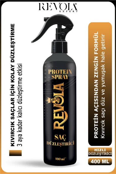 REVOLA EXPERT,Hızlı Düzleştirici Protein&keratin Destekli Yoğun Bakım Saç Ve Sakal Düzleştirici Likit Sprey Terapi ürün görseli 1