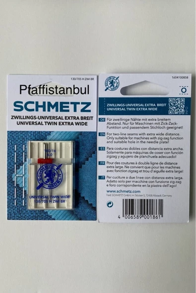 SCHMETZ Çift Iğne 6.0 Mm. 100/16 Numara ürün görseli 1