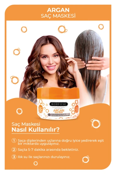 MORFOSE,Argan Saç Maskesi 500 ml - Resim 3