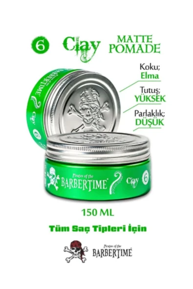 BARBERTİME,SAÇ ŞEKİLLENDİRİCİ WAX CLAY MATTE POMADE 06 150 ML ürün görseli 1