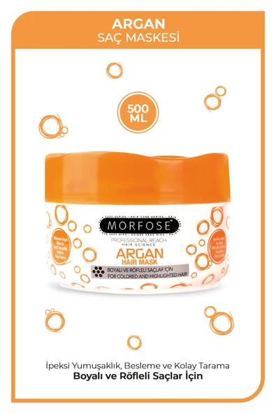 MORFOSE,Argan Saç Maskesi 500 ml ürün görseli 1