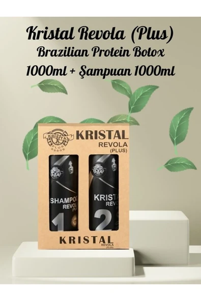 KRISTAL REVOLA PLUS,Kristal Brazilian Protein Botox 1000ml + Şampuan 1000ml ürün görseli 1