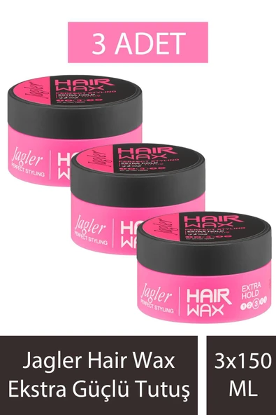 JAGLER,Hair Wax Ekstra Güçlü Tutuş 150 ml 3 Adet ürün görseli 1