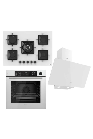 Steamart Ss Serisi Beyaz Set (ss036 Xe64cb D078 ) -75'lik Seri - Kare Emaye Izgara ürün görseli 1