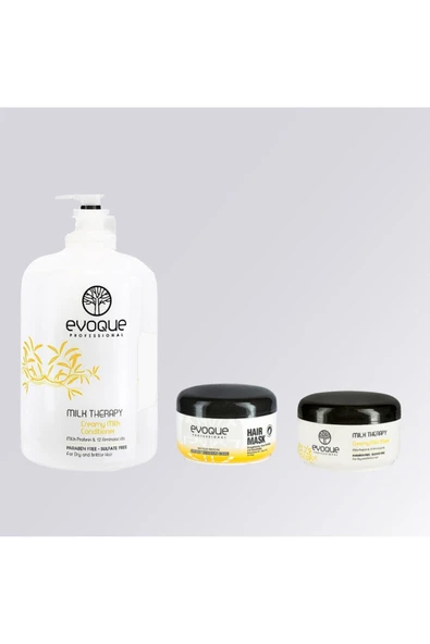 EVOQUA,Evoque Milk Therapy Saç Kremi 1000 Ml + Professıonal Smart Keratin Bakım Maskesi ürün görseli 1
