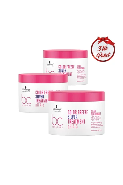 SCHWARZKOPF,3 Adet Schwarzkopf Renk Koruyucu Gümüş Kür 500ml ürün görseli 1