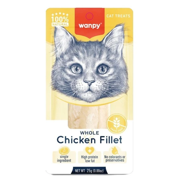 Wanpy Tavuk Fileto Kedi Ödülü 25 gr ürün görseli 1