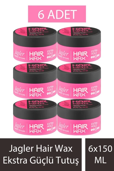 JAGLER,Hair Wax Ekstra Güçlü Tutuş 150 ml 6 Adet ürün görseli 1