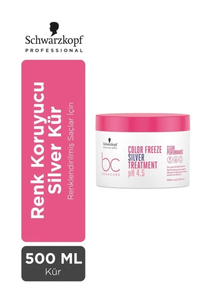 SCHWARZKOPF,Bonacure Bc Clean Renk Koruyucu Gümüş Kür 500ml ürün görseli 1