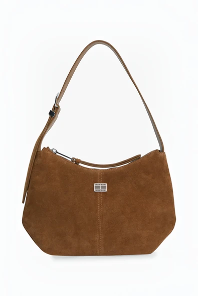 TJW SLOUCHY SUEDE SHOULDER BAG Kadın Kahverengi Çanta - AW0AW18859 ürün görseli 1