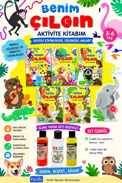 3-6 Yaşa Uygun Benim Çılgın Aktivite Kitabım Seti - 4 Kitap ürün görseli 1