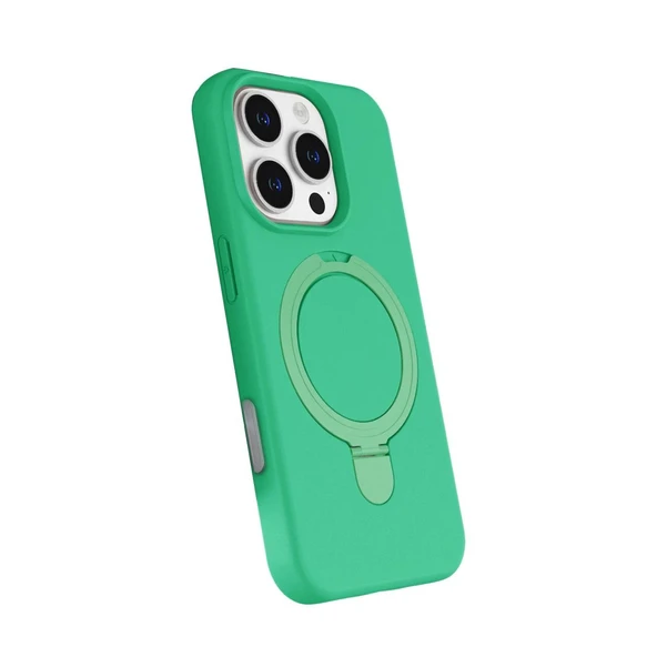 İphone 16 Pro Max Regal Magsafe Standlı Kapak - Yeşil - Resim 2