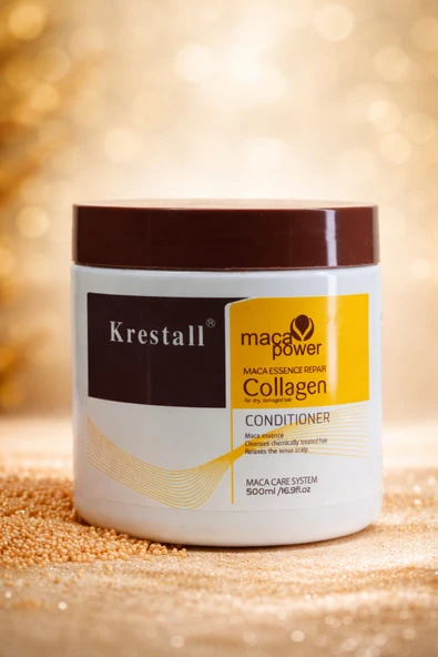 KRESTALL,Kolajen Saç Maskesi 500 ml Maca Özlü Onarıcı Nemlendirici Parlaklık Veren Saç Bakım karsel ürün görseli 1