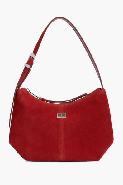 TJW SLOUCHY SUEDE SHOULDER BAG Kadın Kırmızı Çanta - AW0AW18859 ürün görseli 1