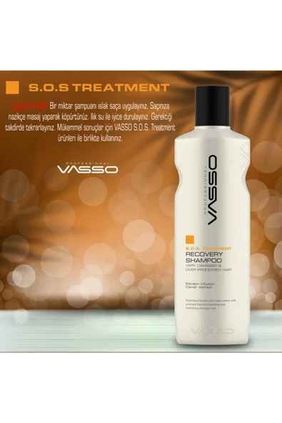 VASSO WOMEN,Yıpranmış Saçlar İçin Onarıcı Keratin İçerikli Şampuan 270 ml ürün görseli 1