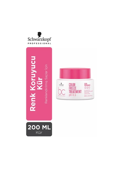 SCHWARZKOPF,Bc Bonacure Color Freeze Ph 4.5 Renk Koruyucu Vegan Saç Maskesi 200 Ml ürün görseli 1