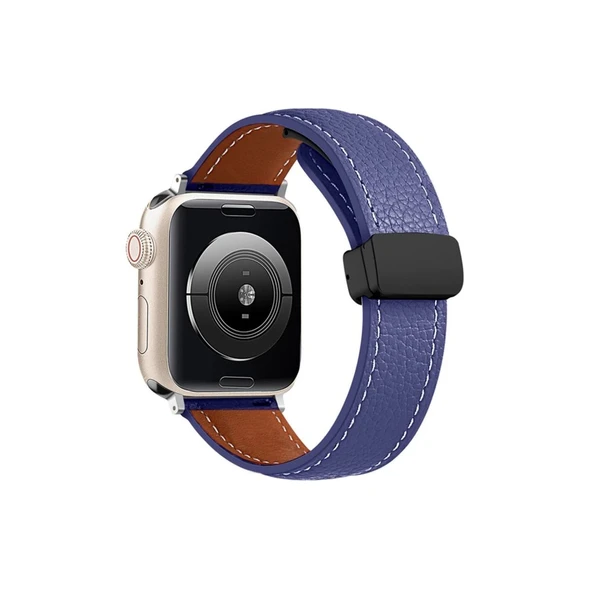 Watch 42mm Kr414 Daks Deri Kordon - Lacivert ürün görseli 1