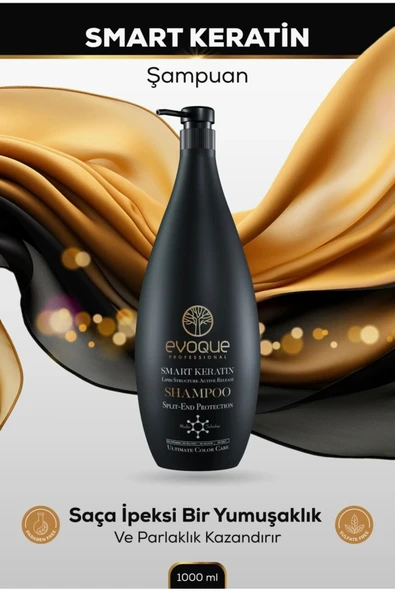EVOQUE PROFESSİONAL,Smart Keratin Şampuan / Yıpranmış Saçlar için Canlandırıcı Şampuan ürün görseli 1