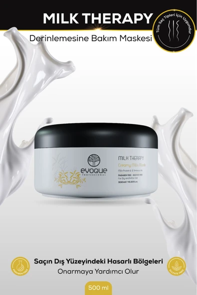 EVOQUE PROFESSİONAL,Milk Therapy Saç Bakım Maskesi - Resim 2