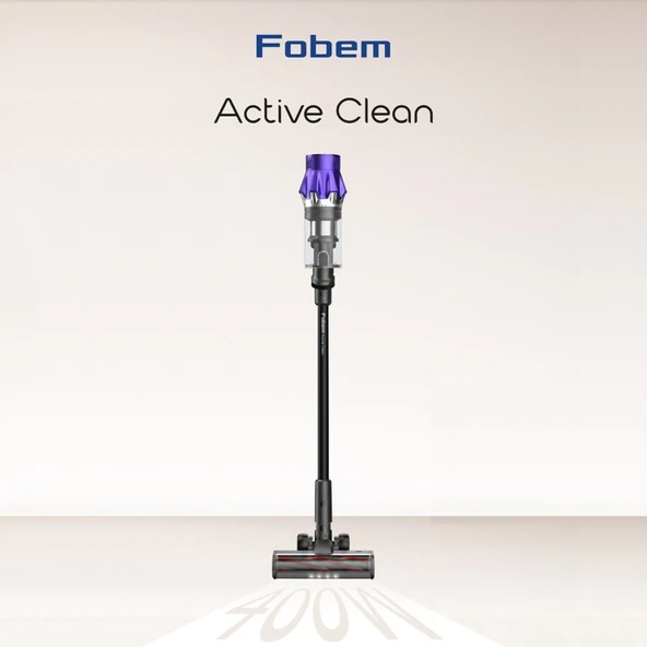 Fobem Active Clean Şarjlı Dikey Süpürge 400W Toz Algılama ürün görseli 1