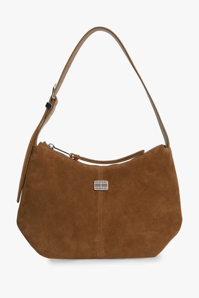 TJW SLOUCHY SUEDE SHOULDER BAG Kadın Kahverengi Çanta - AW0AW18859 ürün görseli 1