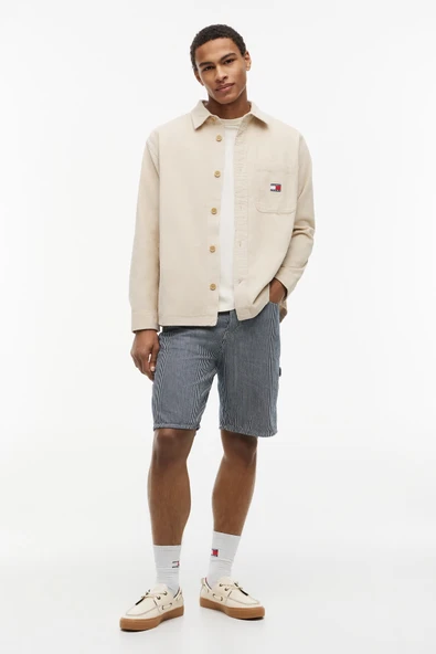 TJM BRICK CORD OVERSHIRT EXT Erkek Bej Gömlek - DM0DM21698 ürün görseli 1