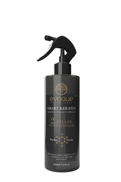 EVOQUE PROFESSİONAL,SMART KERATIN DURULANMAYAN 2 FAZLI SIVI SAÇ BAKIM SPREYİ 400 ML ürün görseli 1