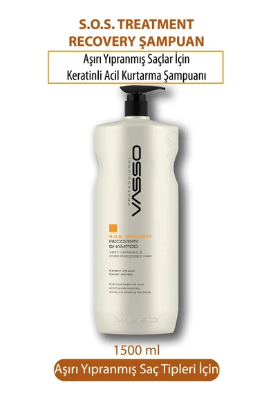 VASSO WOMEN,Aşırı Yıpranmış Saçlar Için Keratin Ve Havyar Özlü Şampuan 1500 ml ürün görseli 1