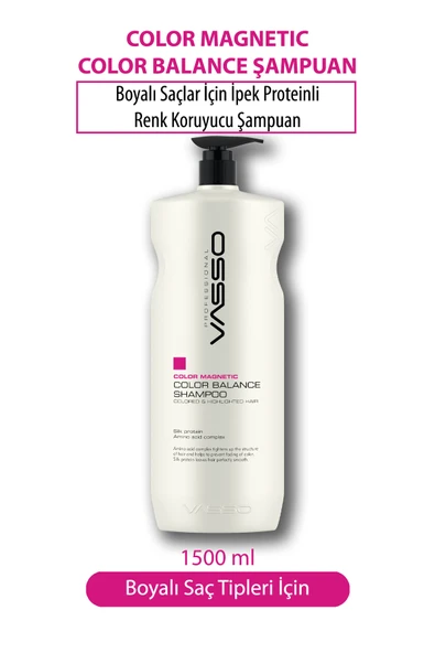 VASSO WOMEN,Boyalı Saçlar Için Ipek Proteinli Parlaklık Ve Canlılık Veren Şampuan - Color Magnetic 1500ml ürün görseli 1