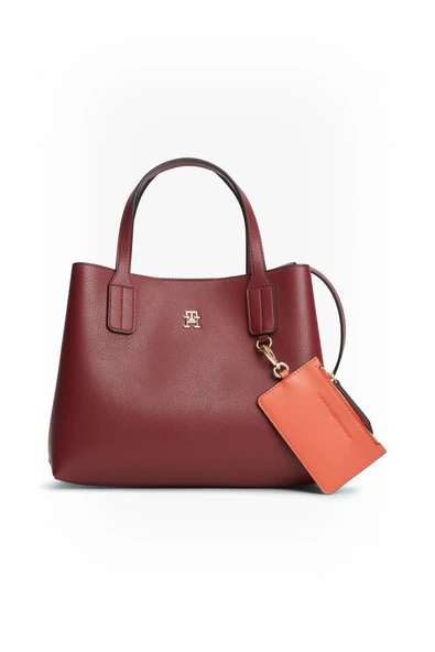 TH ICON MINI SATCHEL Kadın Kahverengi Çanta - AW0AW18722 ürün görseli 1