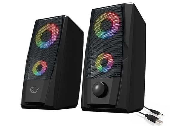 Rampage RMS-X9 2.0 RGB Işıklı Multimedia 5V 30dB Gaming Oyuncu Speaker ürün görseli 1