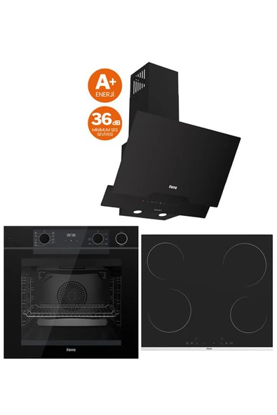 STEAM PLUS SERİSİ 3LÜ CAM ANKASTRE SET (QEP64CS-MS261-D063SA) ürün görseli 1