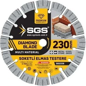 SGS238 Soketli Elmas Testere Multı-Materıal 230MM ürün görseli 1