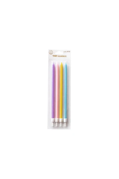 Pastel Doğum Günü Mum Seti Makaraon 19cm 4lü ürün görseli 1