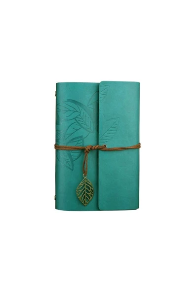 Yaprak Desen Deri Kaplı Defter Küçük Boy ürün görseli 1