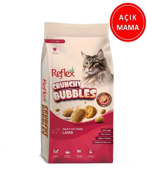 Reflex Crunchy Bubbles Kuzu Etli Yetişkin Kedi Maması 1 kg AÇIK ürün görseli 1