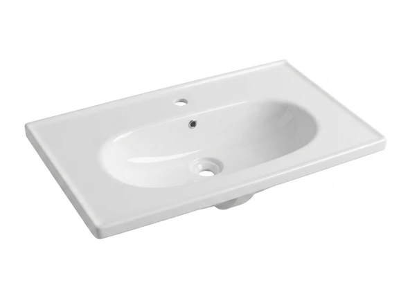 FERRA KONSOLLU LAVABO 80 CM TEK DELİKLİ BEYAZ ürün görseli 1