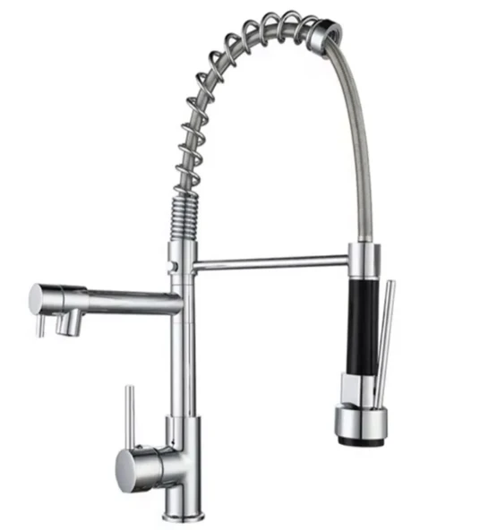 SPİRALLİ EVİYE BATARYASI BASTON - KROM - Resim 3