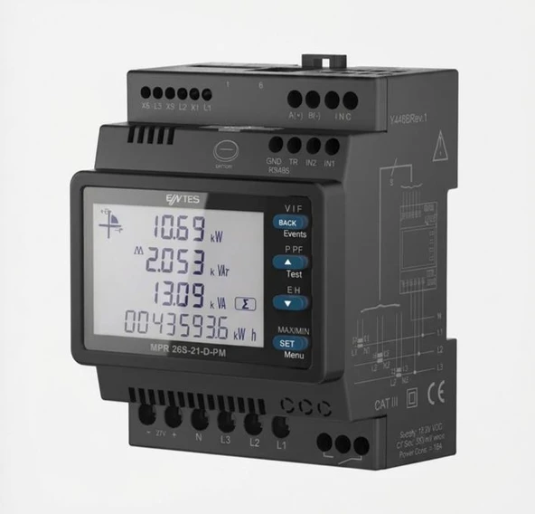 Entes MPR-24S-PM Enerji Şebeke Analizörü M4080 ürün görseli 1