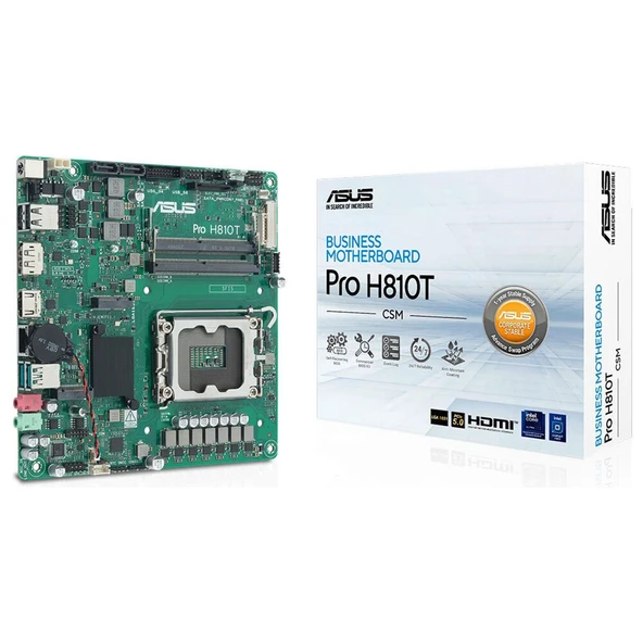 ASUS PRO H810T-CSM DDR5 HDMI-DP PCIE 5.0 1851p ATX Kurumsal Anakart ürün görseli 1
