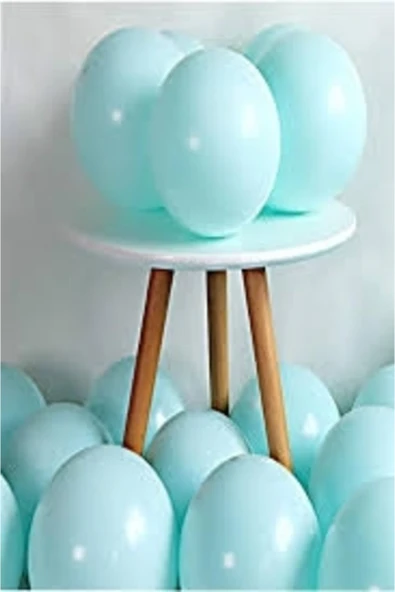 Yeşil Renk Makaron Balon 10 Adet ürün görseli 1