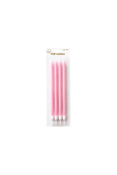 Pastel Doğum Günü Mum Seti 19cm 4lü Pembe ürün görseli 1