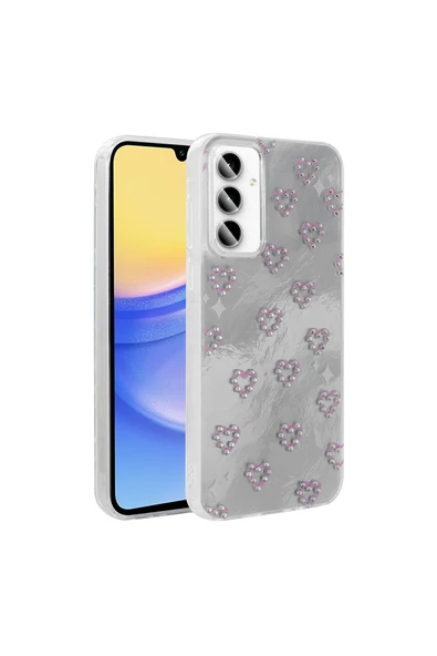 Galaxy A55 Kılıf Kamera Korumalı Figürlü Zore Ponti Silikon Kapak - Beyaz ürün görseli 1