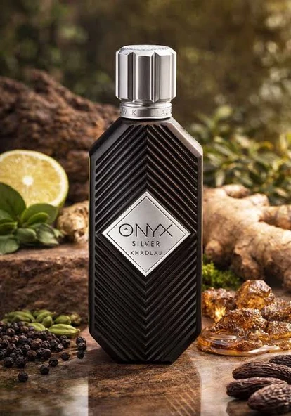 Khadlaj. Onyx Silver EDP 100 ml Erkek Parfüm - Resim 3