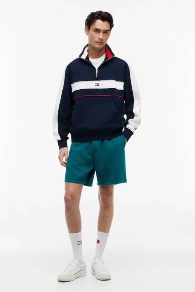 TJM RLX CBLOCK QZ Erkek Mavi Sweatshirt - DM0DM23244 ürün görseli 1