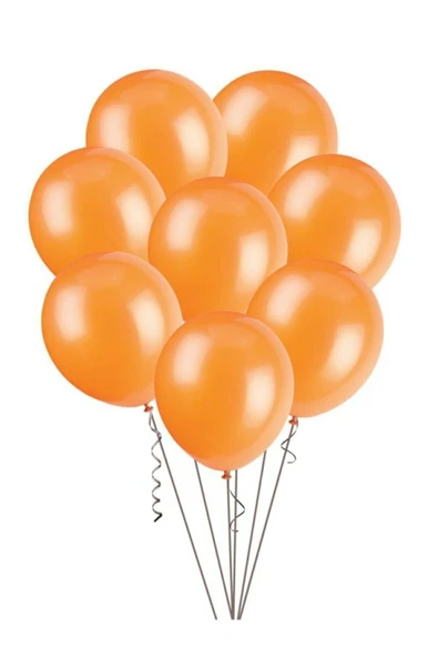 Metalik Balon Turuncu 25 Adet ürün görseli 1