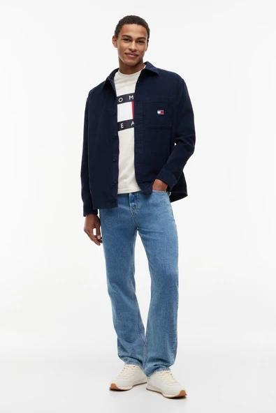 TJM BRICK CORD OVERSHIRT EXT Erkek Mavi Gömlek - DM0DM21698 ürün görseli 1