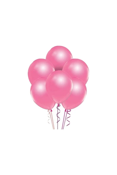 Metalik Balon Pembe 25 Adet ürün görseli 1